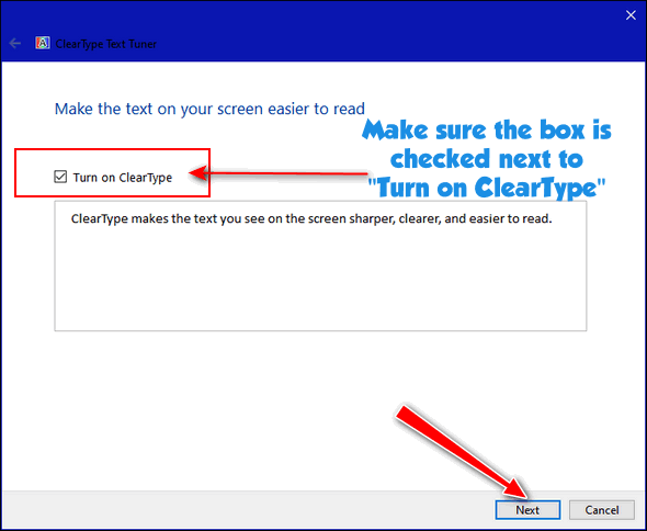 Cloudeight Windows 10 Tip - The ClearType Tuner