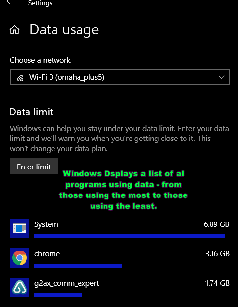 Cloudeight Windows 10 Tip - Data Usage