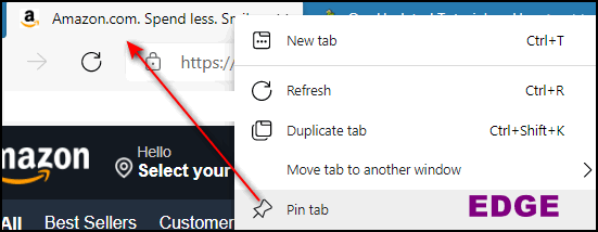 Microsoft Edge - Pin Tabs - Cloudeight InfoAve