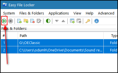 easy file locker invalid password