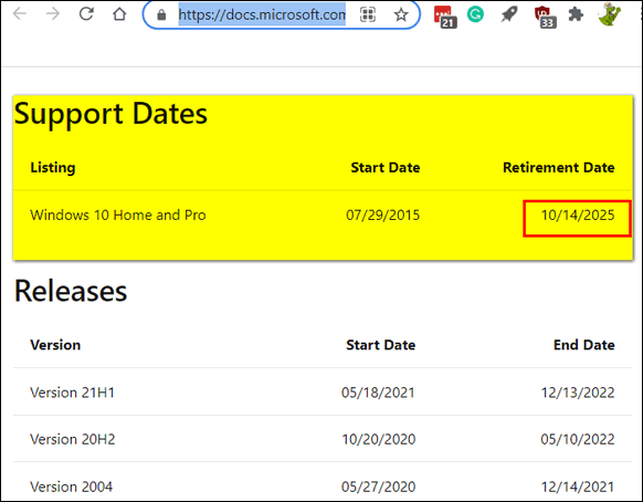 Windows 10 Lifecycle - Cloudeight InfoAve