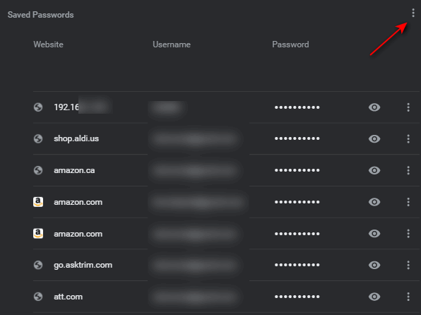 Cloudeight export passwords from Google Chrome