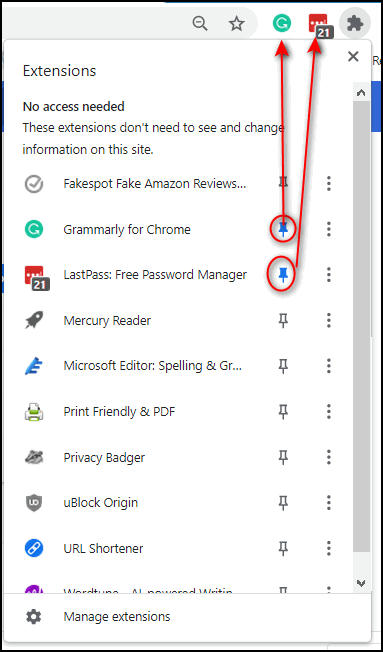 Add Extensions to Chrome's Toolbar - Cloudeight InfoAve