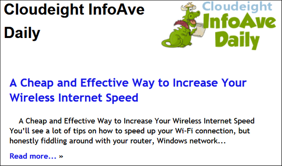 The new Cloudeight InfoAve Daily...