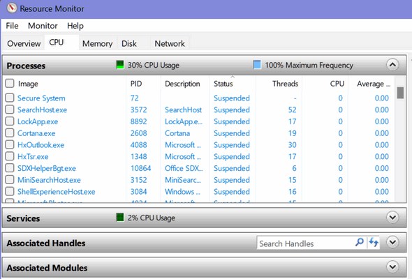 Resource Monitor - Windows 11 Cloudeight InfoAve