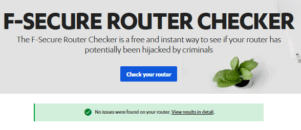 f secure com router checker