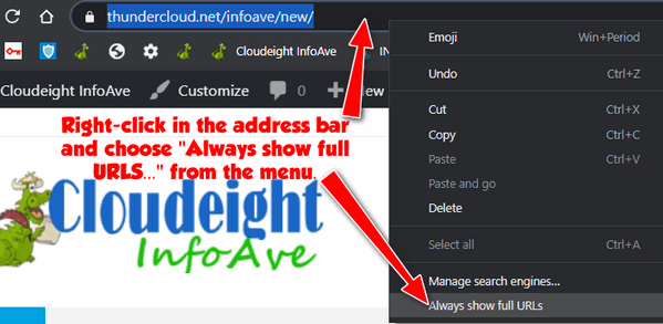 Cloudeight InfoAve Chrome Tips