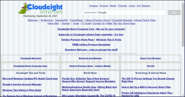 Cloudeight Start Page