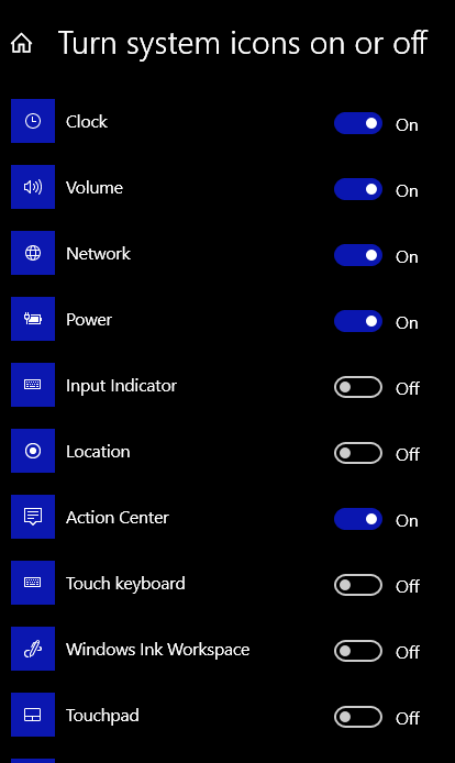 Turn System Icons On or Off - Windows 10 Basics Tip Cloudeight