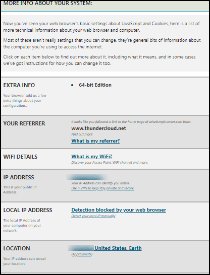 Cloudeight Site Pick - WhatIsMyBrowser.com