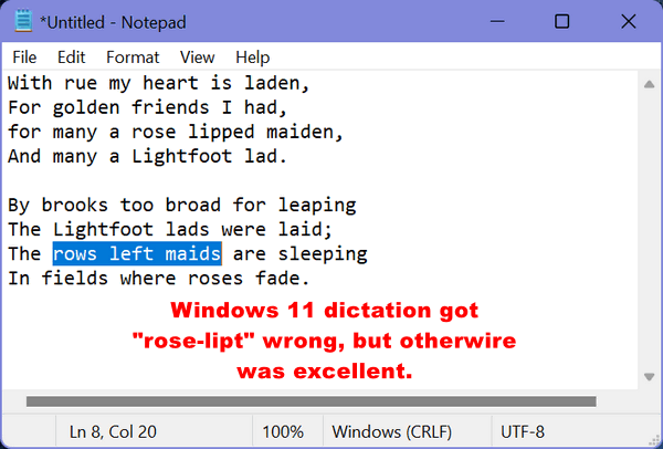 Windows 10 Tips by Cloudeight - Dictation in Windows 10