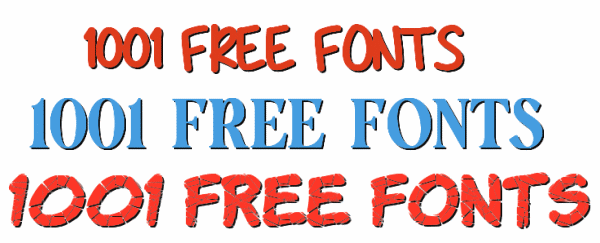 1001 Free Fonts -- Cloudeight Site Pick