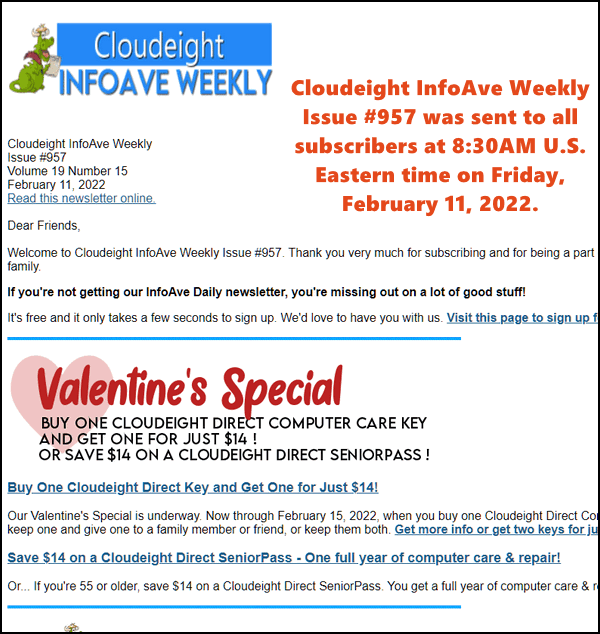 Cloudeight InfoAve Weekly