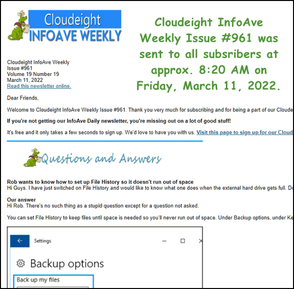 Cloudeight InfoAve Weekly