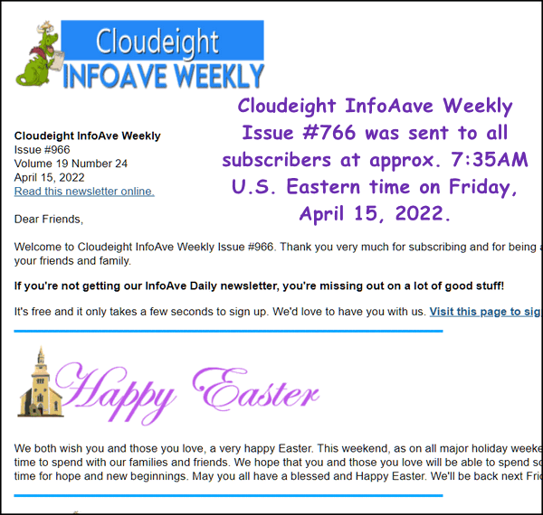 Cloudeight InfoAve Weekly