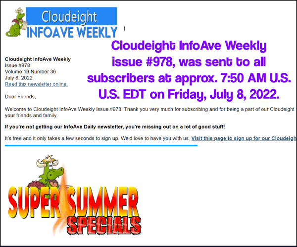 Cloudeight InfoAve Weekly