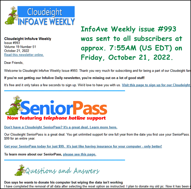 Cloudeight InfoAve Weekly