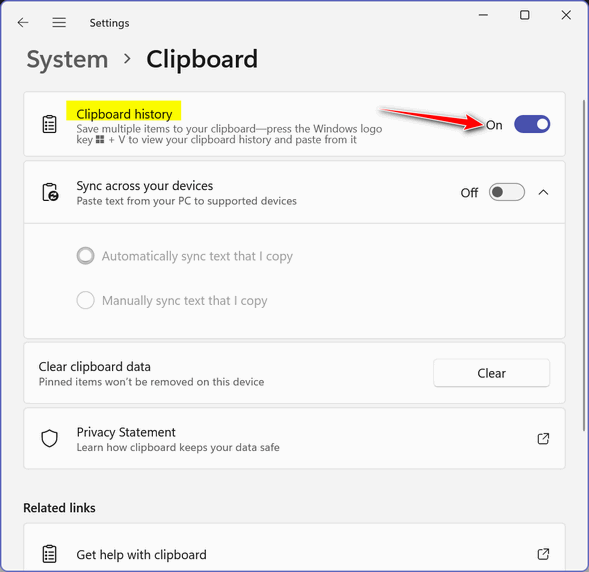 Windows 11 Clipboard History - Cloudeight InfoAve