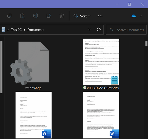 Using Keyboard Shortcuts to Change File Explorer Views – Cloudeight InfoAve