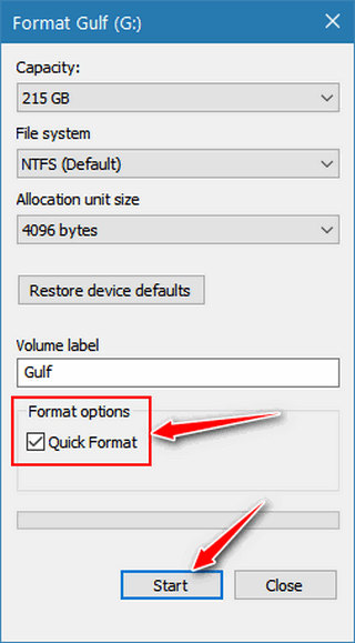 Format a Drive -Cloudeight