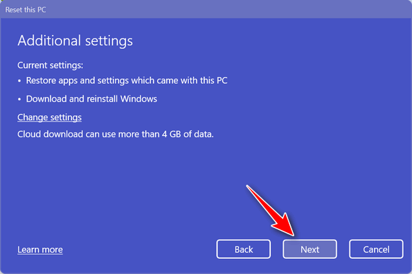 Windows 11 reset - Cloudeight