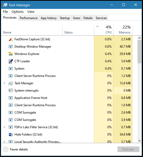 Task Manager - Windows 10 - Cloudeight InfoAve