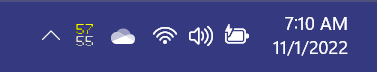 Windows 11 notification area - Cloudeight InfoAve