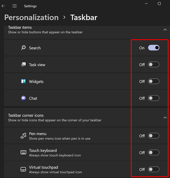 Save space on the Windows 11 taskbar- Cloudeight