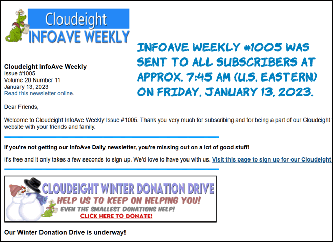 Cloudeight InfoAve Weekly