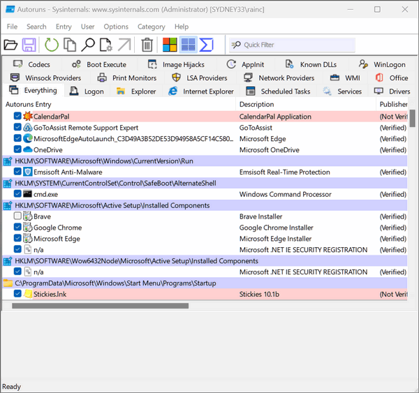 Cloudeight Freeware Pick -Autoruns