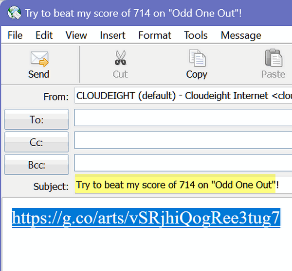Odd One Out - Cloudeight Site Pick