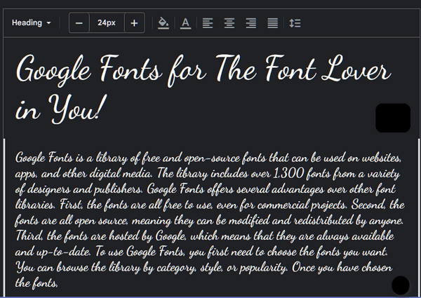 Google Fonts - A Cloudeight Site Pick!