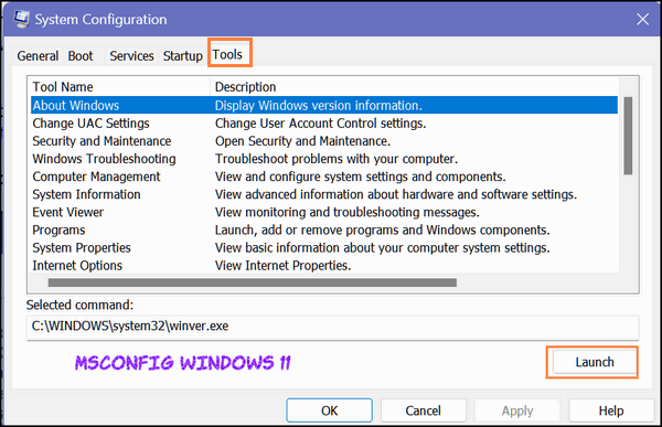 The System Configuration Utility -Cloudeight