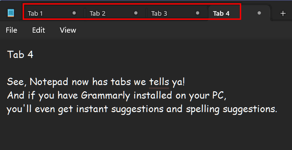 Notepad in Windows 11 has tabs... Cloudeight