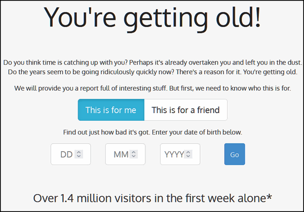 You're Getting Old - A Cloudeight Site Pick