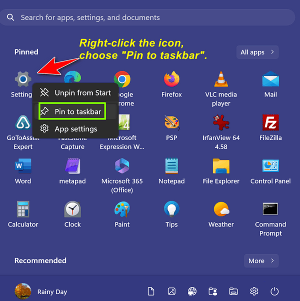 Cloudeight Tutorial - How to pin almost anything to the Windows 11 taskbar.