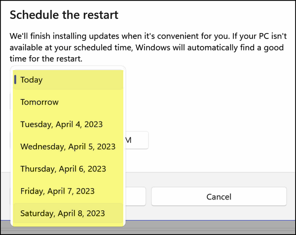 How to schedule a Windows update - Cloudeight 