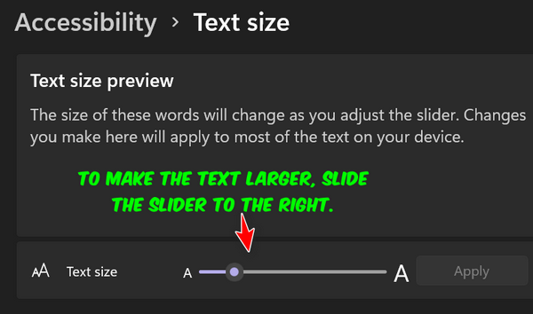 How to make fonts bigger on Windows 10 or Windows 11 - Cloudeight InfoAve