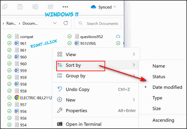 Sort folder contents in Windows 11 - Cloudeight