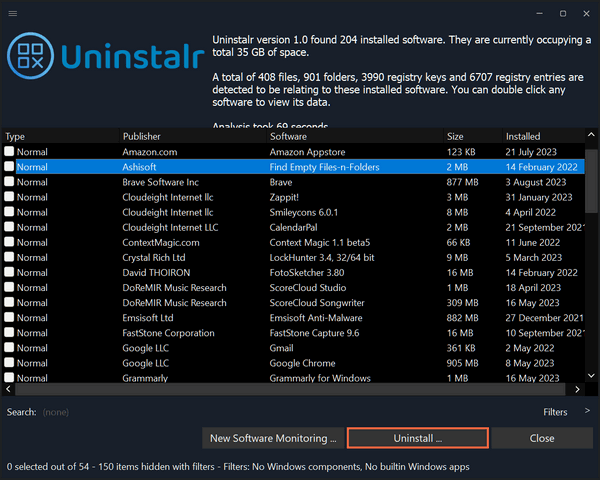 Uninstalr - Cloudeight Freeware Pick