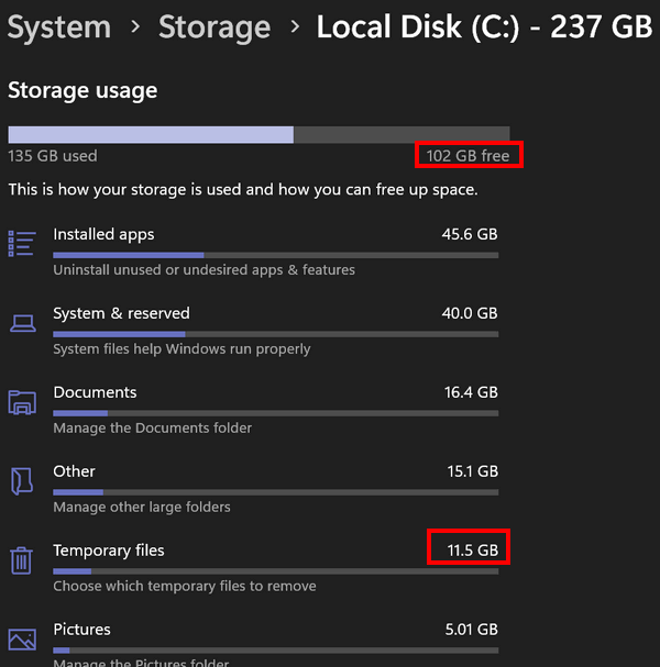 Windows 11 Storage Sense - Cloudeight