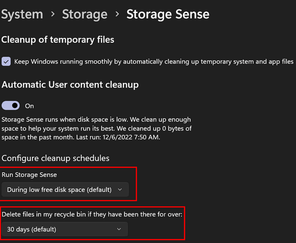 Windows 11 Storage Sense - Cloudeight