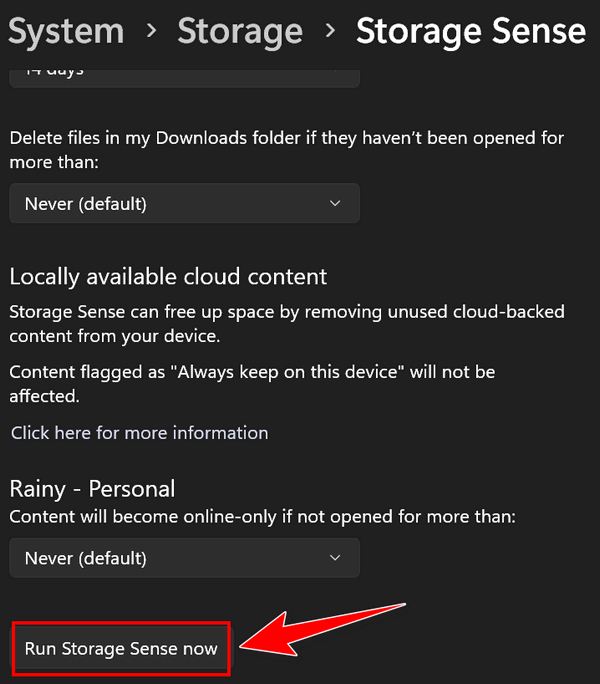 Windows 11 Storage Sense - Cloudeight