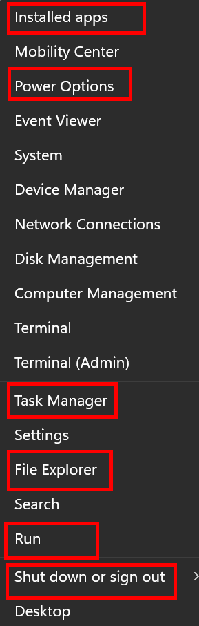 Windows 11 - Windows Key + X menu - Cloudeight InfoAve