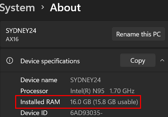 How much RAM is installed in your PC... Cloudeight InfoAve