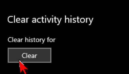 Clear Activity history Windows 10 - Cloudeight InfoAve