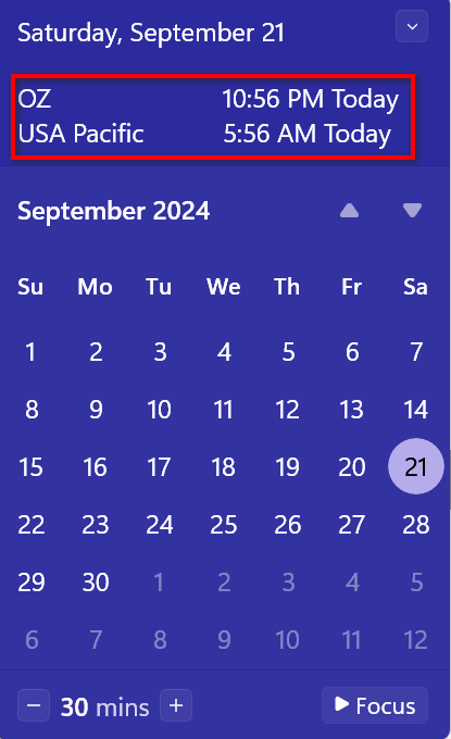 Add additional time zones to the Windows 11 clock. Cloudeight InfoAve