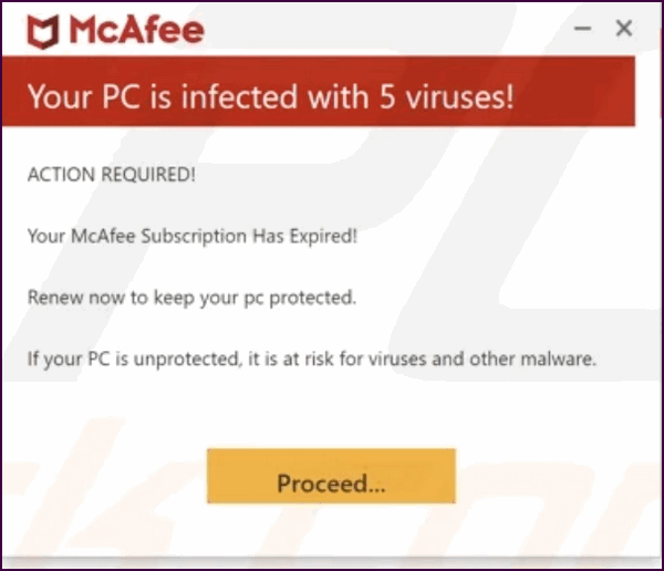 Beware the McAfee/Chrome Scam - Cloudeight InfoAve