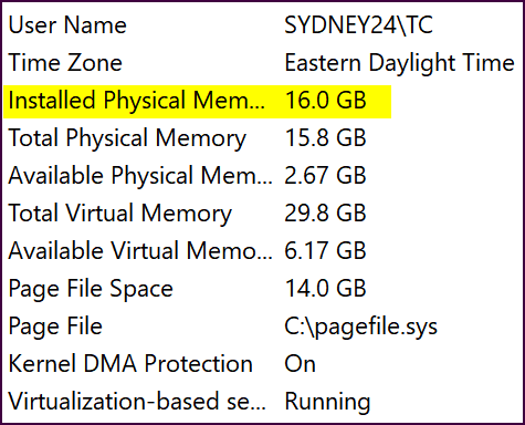 How much RAM do you have - Cloudeight InfoAve