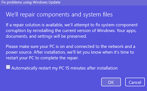 Using Windows Update to reinstall Windows 11 to fix PC problems allows you to keep everything -- all of your apps, files, and settings will be preserved. Cloudeight InfoAve r